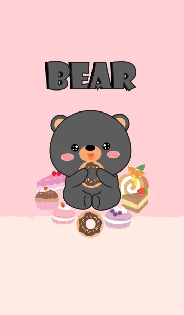 [LINE着せ替え] Sweet Black Bear Theme (jp)の画像1