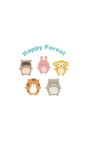[LINE着せ替え] Happy Forest Apple +の画像1