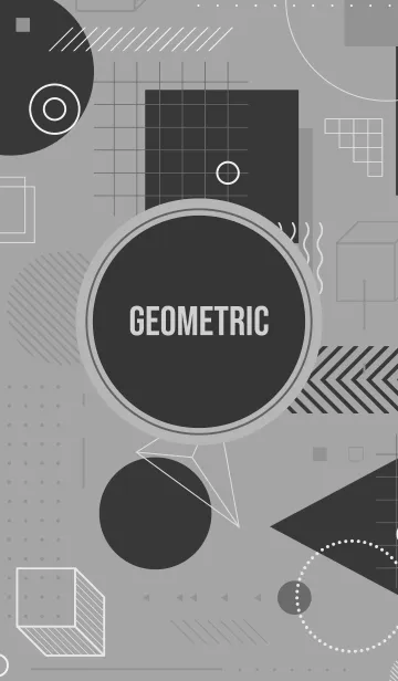 [LINE着せ替え] Geometric Dark Grayの画像1