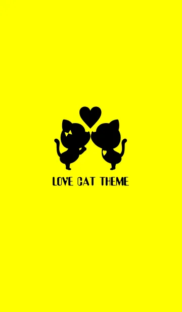 [LINE着せ替え] LOVE CAT BLACK & YELLOW.の画像1