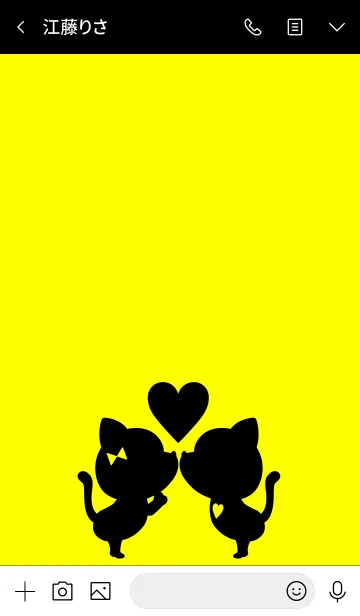 [LINE着せ替え] LOVE CAT BLACK & YELLOW.の画像3