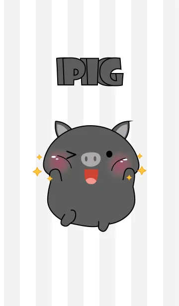 [LINE着せ替え] Oh！ I'm Cute Black Pig (jp)の画像1