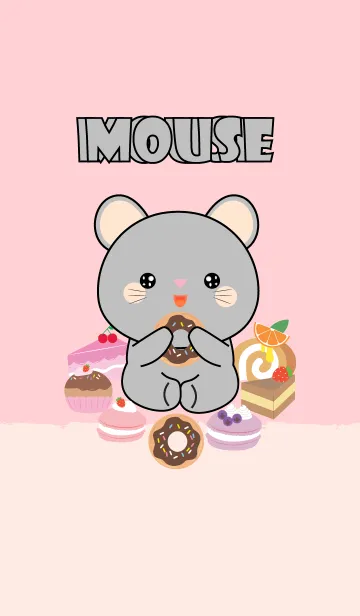 [LINE着せ替え] Sweet Grey Mouse Theme (jp)の画像1