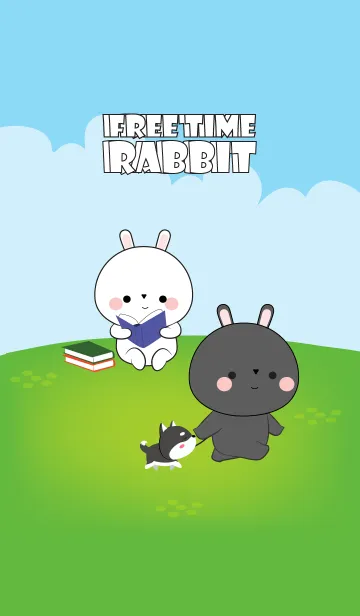 [LINE着せ替え] Free Time Love Rabbit (jp)の画像1