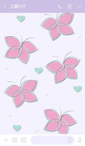 [LINE着せ替え] Cute butterflies 64 :)の画像3