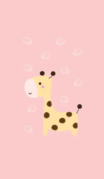 [LINE着せ替え] Cute giraffe (Crayon version) 2の画像1