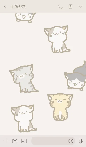 [LINE着せ替え] こねこねこの画像3