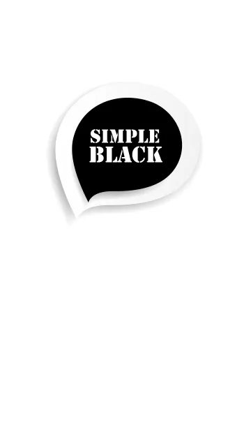 [LINE着せ替え] Black Button In White (jp)の画像1