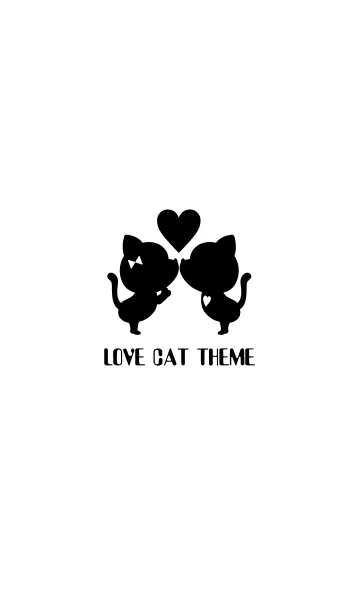 [LINE着せ替え] LOVE CAT BLACK & WHITE.の画像1