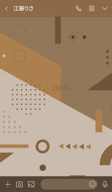 [LINE着せ替え] Geometric Beaver Brownの画像3