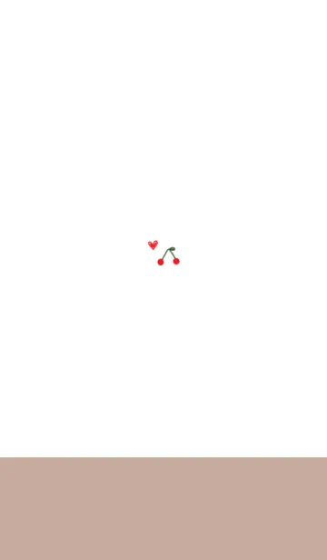 [LINE着せ替え] ホワイト＆ベージュ。さくらんぼ。の画像1