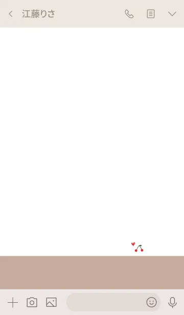 [LINE着せ替え] ホワイト＆ベージュ。さくらんぼ。の画像3