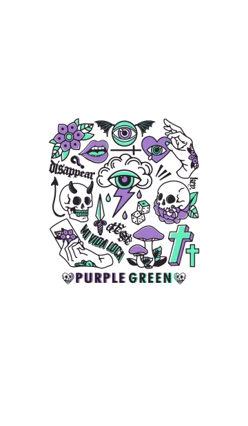 [LINE着せ替え] Purple Greenの画像1