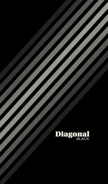 [LINE着せ替え] Diagonal Blackの画像1