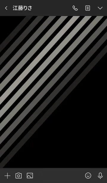 [LINE着せ替え] Diagonal Blackの画像3