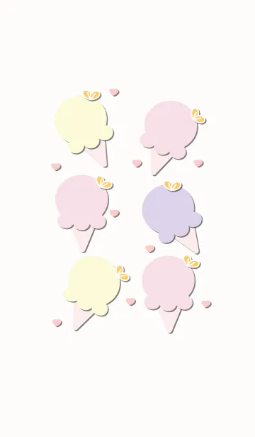 [LINE着せ替え] Cute ice-cream theme 58の画像1