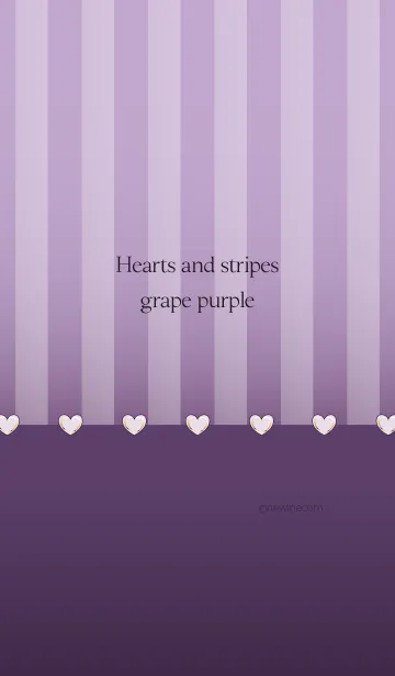 [LINE着せ替え] Hearts and stripes grape purpleの画像1