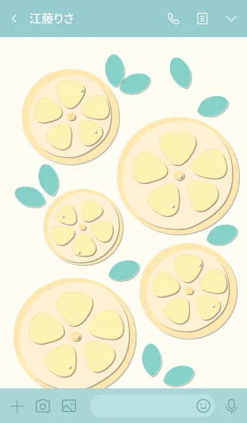 [LINE着せ替え] Sliced lemon theme 26の画像3