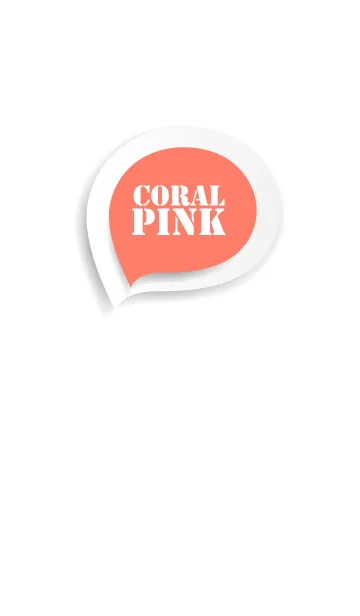 [LINE着せ替え] Coral Pink Button In White (jp)の画像1