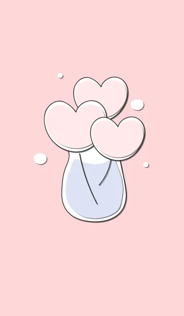 [LINE着せ替え] Heart flower in the vase 26の画像1