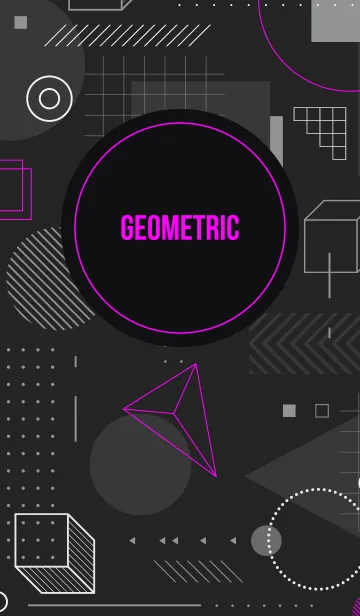 [LINE着せ替え] Geometric Black 19の画像1