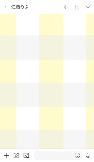 [LINE着せ替え] 色いろチェック*イエロー＆グレーの画像3