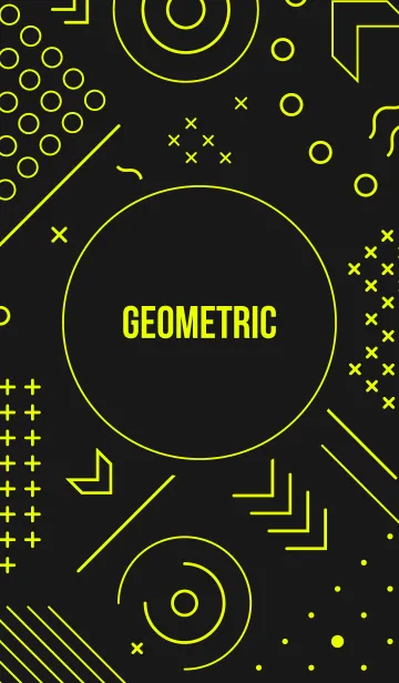 [LINE着せ替え] Geometric Black 23の画像1