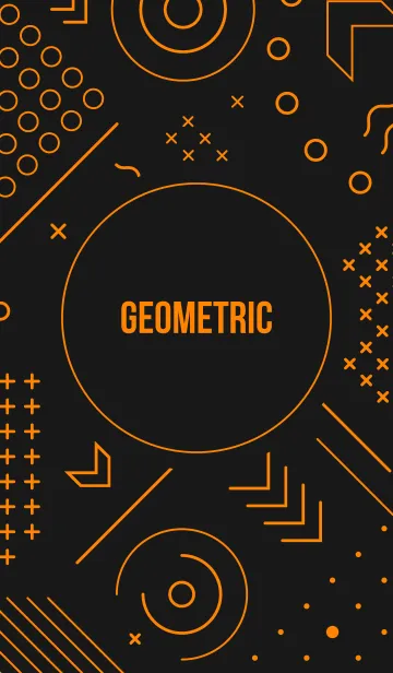 [LINE着せ替え] Geometric Black 24の画像1