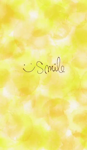 [LINE着せ替え] スマイル-水彩黄色30-の画像1