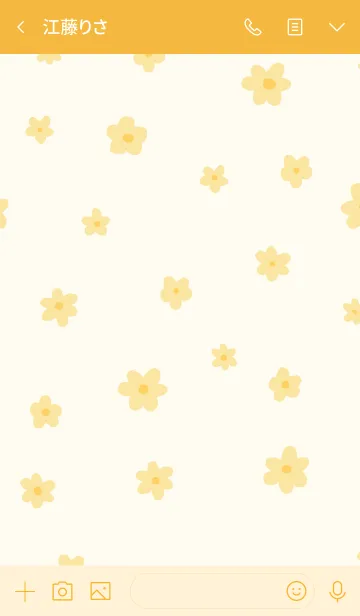 [LINE着せ替え] flower pattern / orangeの画像3