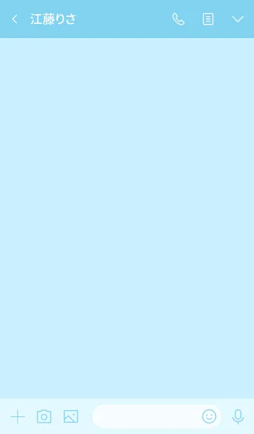 [LINE着せ替え] ハートシンプルデザイン・水色2の画像3