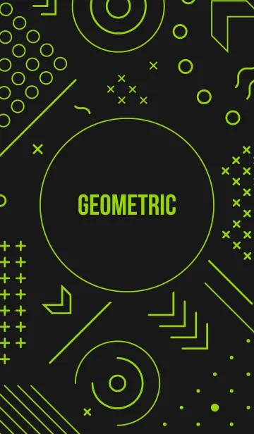 [LINE着せ替え] Geometric Black 27の画像1