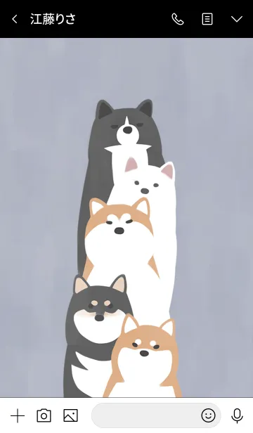 [LINE着せ替え] コーギーと柴犬の画像3