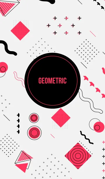 [LINE着せ替え] Geometric White 15の画像1