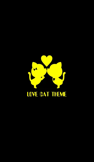 [LINE着せ替え] LOVE CAT BLACK & YELLOW 2.の画像1