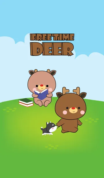 [LINE着せ替え] Free Time Love Deer (jp)の画像1