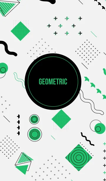 [LINE着せ替え] Geometric White 18の画像1