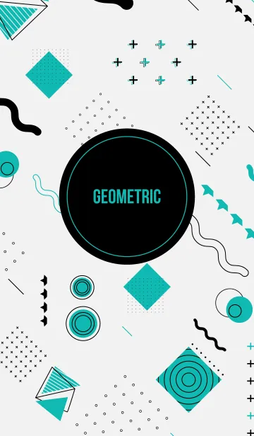 [LINE着せ替え] Geometric White 19の画像1