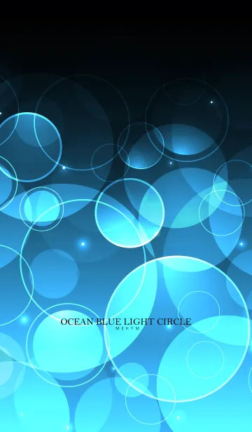 [LINE着せ替え] OCEAN BLUE LIGHT CIRCLEの画像1