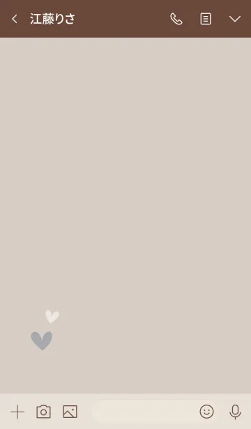 [LINE着せ替え] 使いやすいワンポイントハート・ベージュの画像3