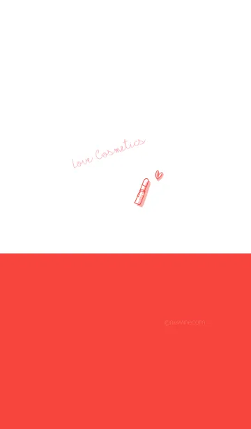 [LINE着せ替え] Love Cosmetics white redの画像1