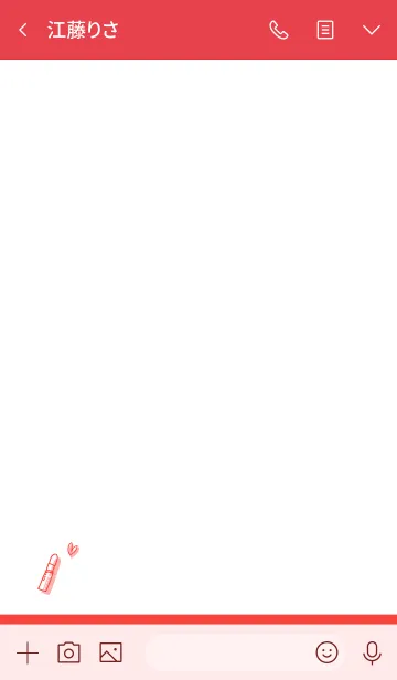 [LINE着せ替え] Love Cosmetics white redの画像3