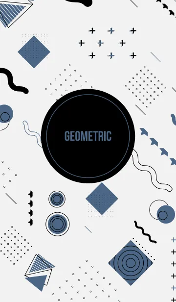 [LINE着せ替え] Geometric White 24の画像1