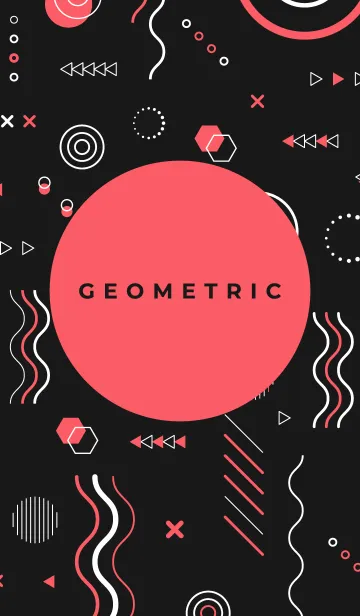 [LINE着せ替え] Geometric Black 31の画像1