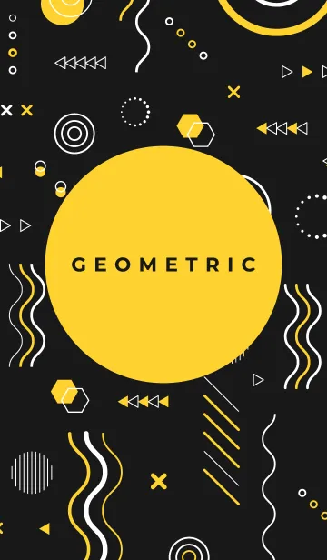 [LINE着せ替え] Geometric Black 33の画像1