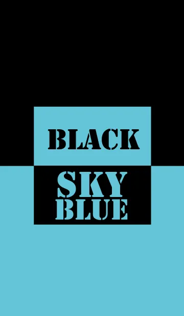 [LINE着せ替え] Sky Blue & Black Vr.2 (jp)の画像1