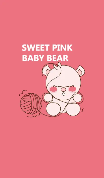 [LINE着せ替え] Sweet pink baby bear 33の画像1