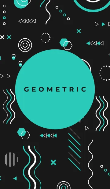 [LINE着せ替え] Geometric Black 35の画像1