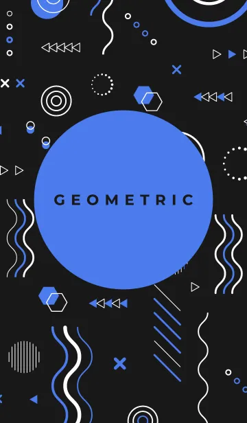 [LINE着せ替え] Geometric Black 37の画像1