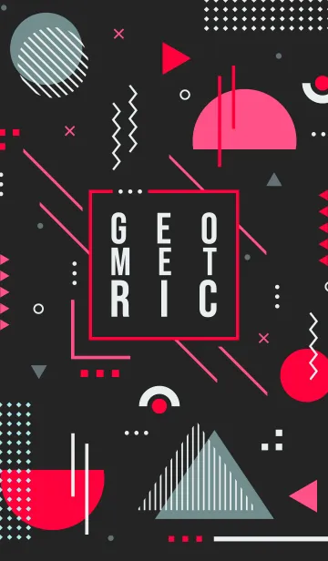 [LINE着せ替え] Geometric Black 41の画像1